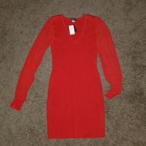 Bebe Red Short Bandage Dress NWT